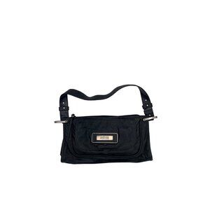 Kenneth Cole Reaction Black Leather Shoulder Bag